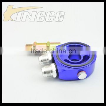 Factory Price Blue Sandwich Oil Adapter, Aluminum Universal Oil Cooler Assembly For Car