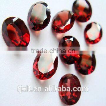 5*7mm oval cut rough red garnet