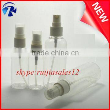 Top sale free sample 100ml transparent health care empty plastic spray bottle