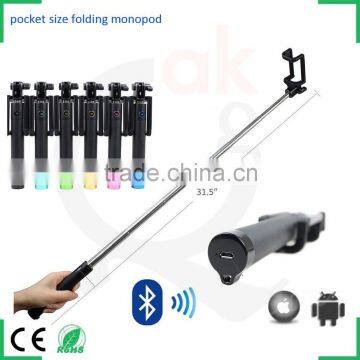 Selfie Stick Foldable 3-In-1 Self-portrait Monopod Extendable Wireless Bluetooth Selfie Stick with holder for iphone 6 plus