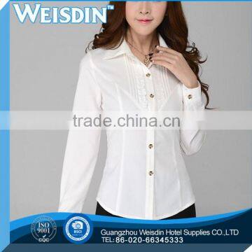 business shirts Guangzhou wholesale plaids pattern of ladies shirt