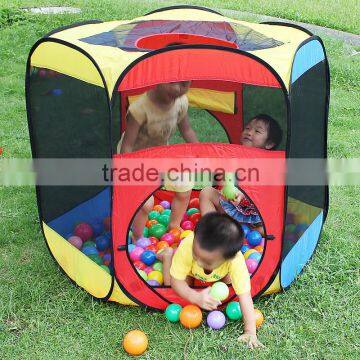 Hexagon shape pop up tentchildren playing