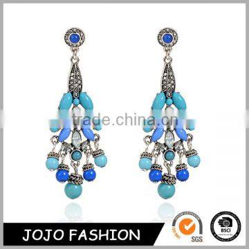 Cheap Wholesale Latest Fashion statement earring resin metal earring