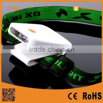 Hot Sale 3 bright led headlamp flashlight With Induction Function