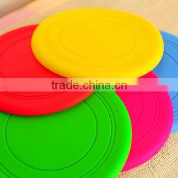 Multicolor silicone pet training frisbee/dog silicone frisbee