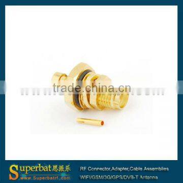 antenna sma female SMA Solder Jack Bulkhead with o-ring Connector For .141'' Cable RG402