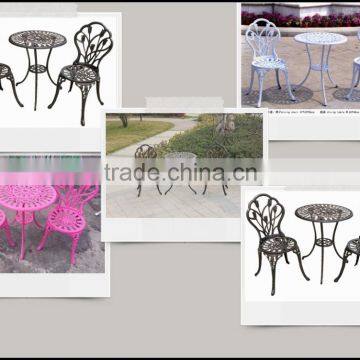 Top cast aluminium3pc bistro table set