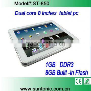 8 inches tablet pc Android 4.1 RK3066 DUAL CORE 1GB DDR3 8GB Flash Capacitive touch screen