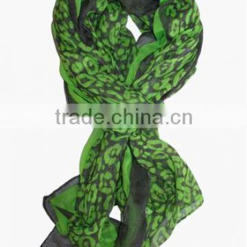 Neon Animal Print Scarf