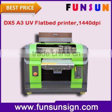 high quality cheap price A3 size uv flatbed plastic card printer 1440dpi