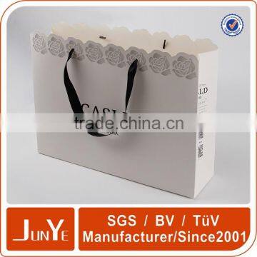 wholesale custom white shopping paper bags