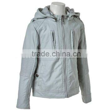 new product high quality soft shell white pu leather jacket for men from china supplier