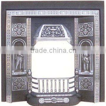 cast iron wood burning fireplace insert