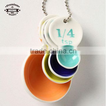 ceramic novelty Color Tab Measuring Spoons sets