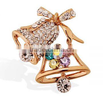 Hotselling gold bell high quality Christmas new year gifts brooch