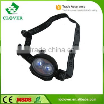 ABS material 2 Modes Ultra Bright 2 LED headlamp light for Camping,Running,Reading