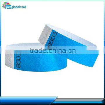 Passive UHF RFID paper tag for one time use writandband tag