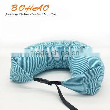 Stripe Foam Particles Pillow for Travel photo-2