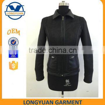 lamb wool jacket fashion design with pu