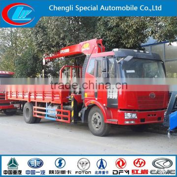 FAW 4*2 crane lorry easily crane manipulator 8 ton