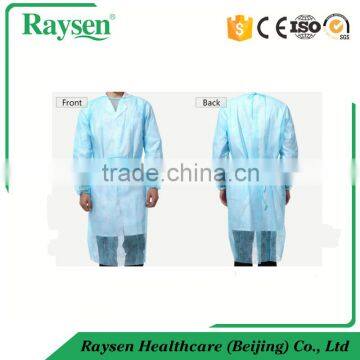 Disposable nonwoven isolation gown