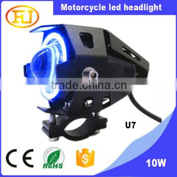 wholesale waterproof U7 motorcycle angel eye headlight and motorcycle evil eye headlight