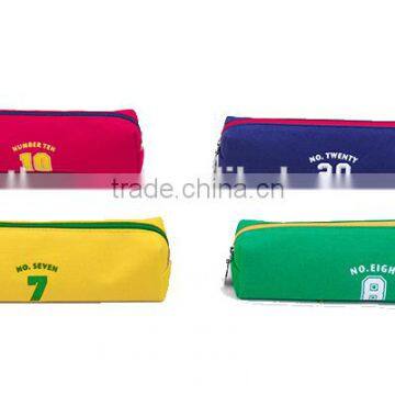Yellow Colour Canvas Pencil Case Pouch photo-4