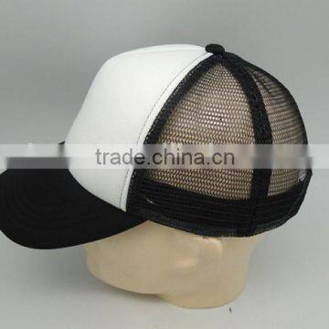 Cheap High Quality Black 6 Panel 100% Cotton Mesh Blank Trucker Hat photo-2