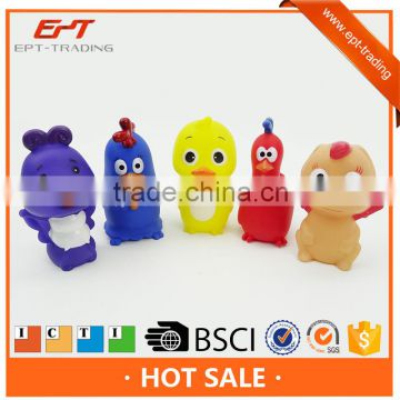 Rubber mini cartoon animal toy toys for kids