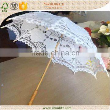 wedding bride shower cotton lace parasol