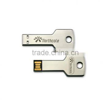 Free logo silver key shape usb, mini usb with custom logo, usb flash drive wholesale