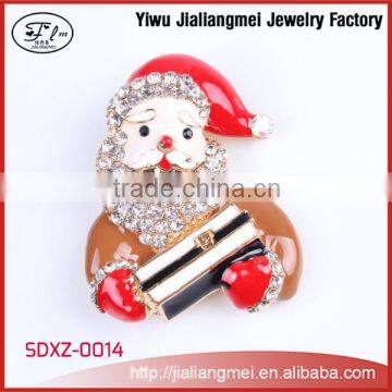 Red Christmas Santa Claus Brooches Pin Christmas Alloy Brooch