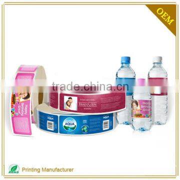 Fashional Bottled Water Label Design With OEM Customed In China