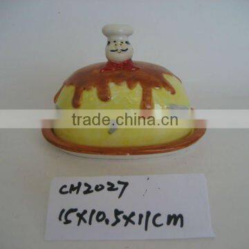 hand painted ceramic bread plate