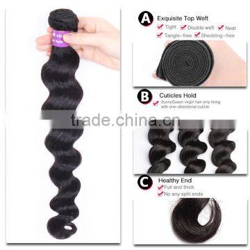 2016 100% Unprocessed Full Cuticle Tangle Free Loose Deep Wave 7a Grade Brazilian Virgin Hair, Cheap Human Hair Weft