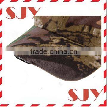 100% Cotton Material Camo LED Light Baseball Cap Sports Cap