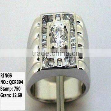 QCR394 Dubai Design 925 Sterling Silver Cz Ring