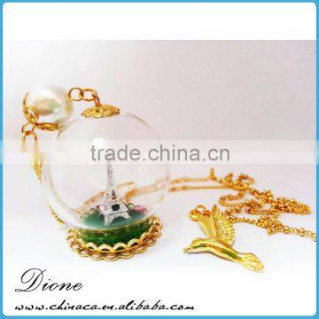 Hot Christmas Gift Jewelry Charms Glass Ball Necklace Pendant , Glass Bottle Necklace Pendant photo-4