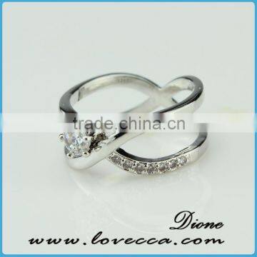 Zircon Crystal Love Heart Ring 5.5/6/7/8/9 Size photo-5