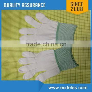 Nylon Material PU Palm Coating Antistatic ESD Gloves