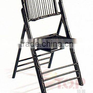 Black Folding Bamboo Chair