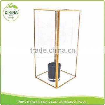 Wholesale Geometric Wedding Copper Centerpiece ~ Holders Votives 8 Inches Religious & Frosted Glass Candle Jar With/ Without Lid photo-4