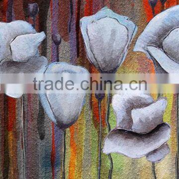 Wholesale flower canvas oil painting,handpainted impressionist modern flower oil painting on canvas