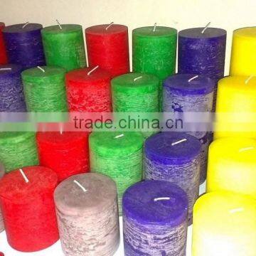 Cheap Muti-colored Pillar Candles