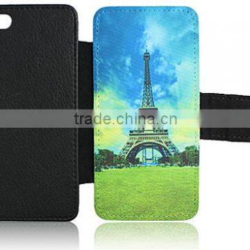 China wholesale Sublimation flip wallet leather phone case for iphone5/5S