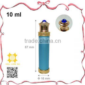 Shining diamond on cap 10ml perfume container essential oil bottle