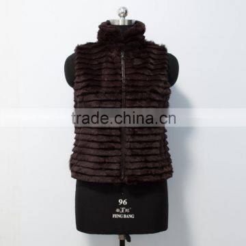 VS1 best quality lady's knitted mink fur vest