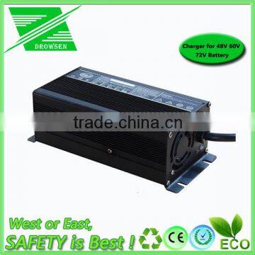AC/DC Li ion Battery Charger/Power Supply With 2A to 10A 42V 44.4V 54.6V 59.2V 67.2V 74V 84V 88.8V DC Output
