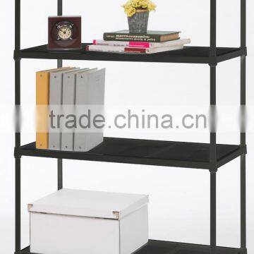 4 Tier Black Mesh Metal Storage Rack Book shelf