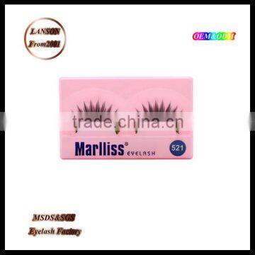 Lanson factory own brand mink eyelashes, Marlliss 521 false lashes/blink lashes for party